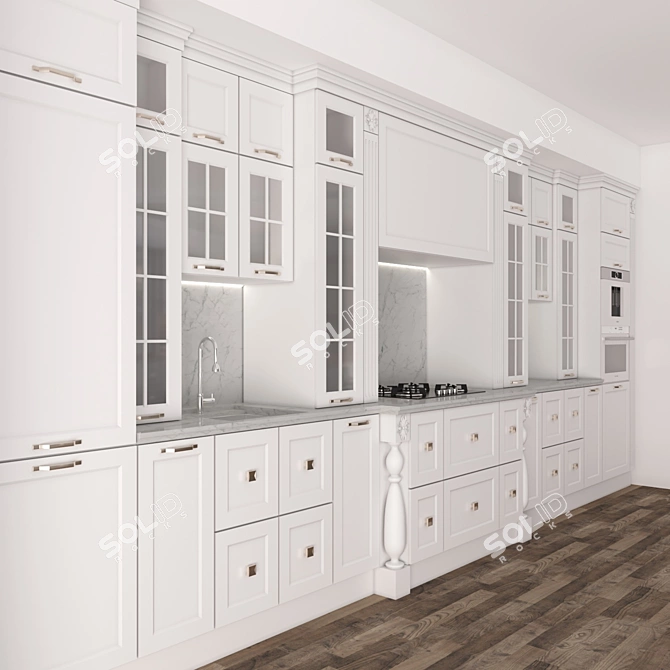 Modern Kitchen Set: High-Quality, Detailed Design 3D model image 2