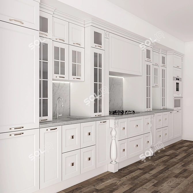 Modern Kitchen Set: High-Quality, Detailed Design 3D model image 6