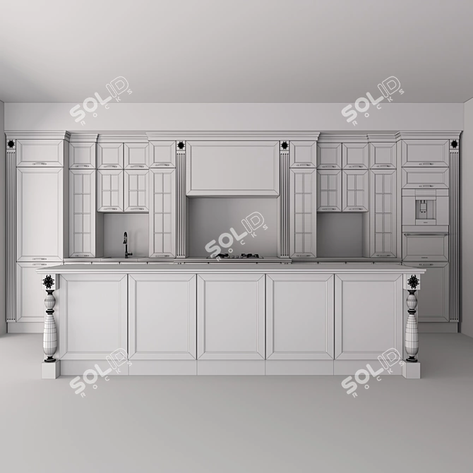 Modern Kitchen Set: High-Quality, Detailed Design 3D model image 7