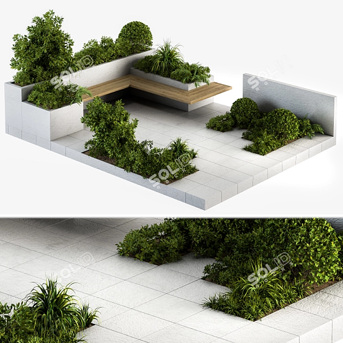Roofscape Furniture: Elegant Outdoor Oasis 3D model image 1