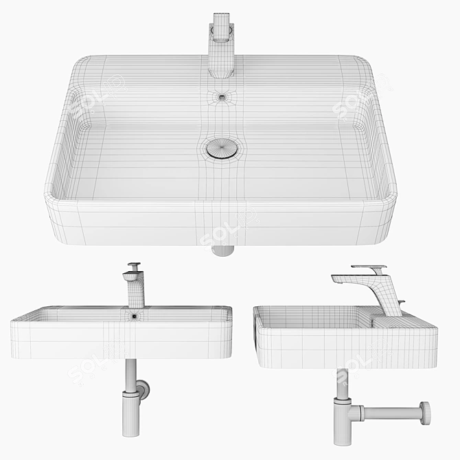 TOTO LW951CJ Lavatory: Precise Design, Vray & Corona Compatible 3D model image 4