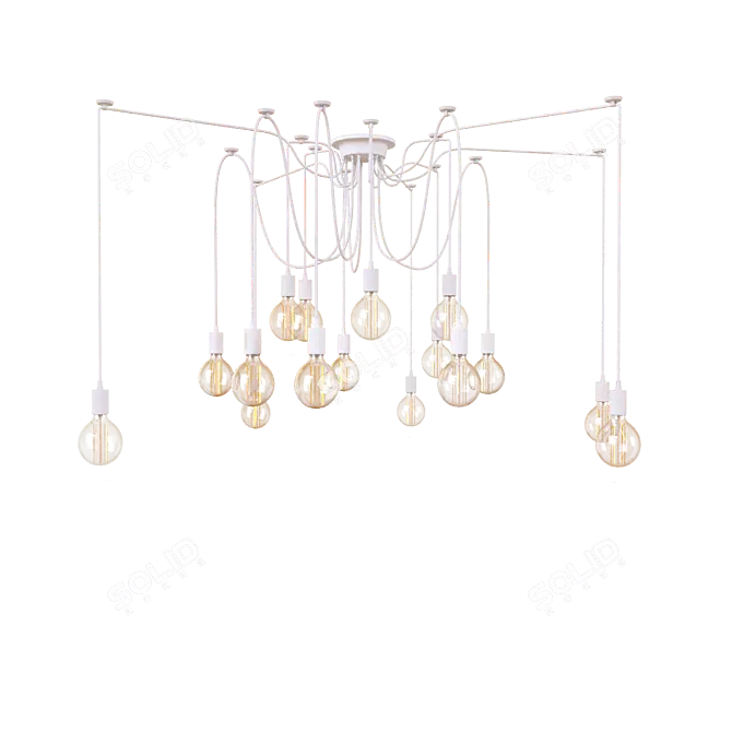 Loft IT White Pendant Light 3D model image 3