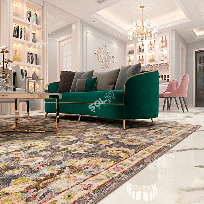 Producer-Textured HQ Carpet 3D model image 2