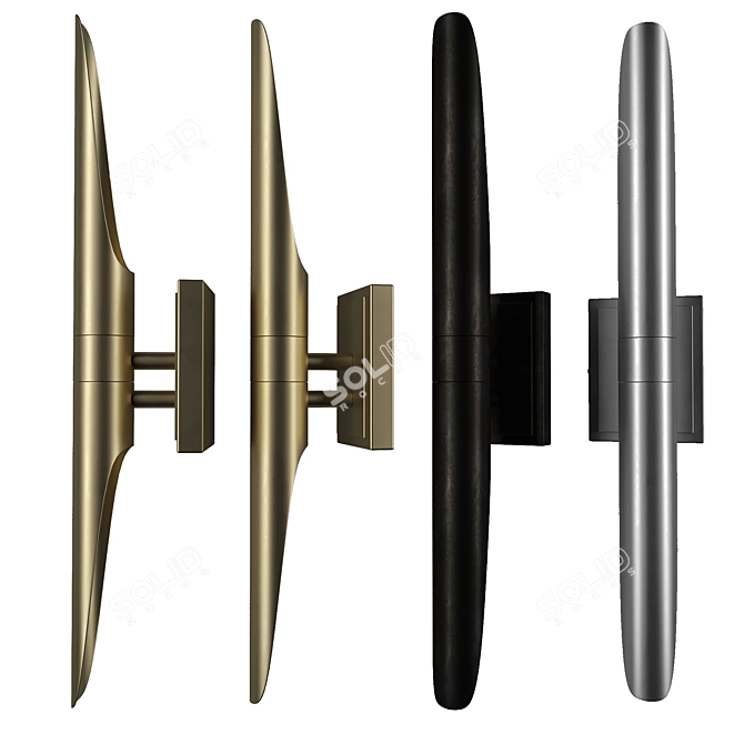 Elegant Redford Wall Lamp 3D model image 1