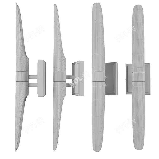 Elegant Redford Wall Lamp 3D model image 2