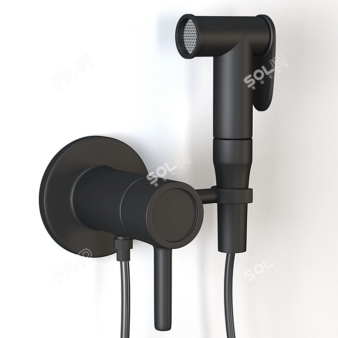 Galassia Black Matte Toilet Set 3D model image 4