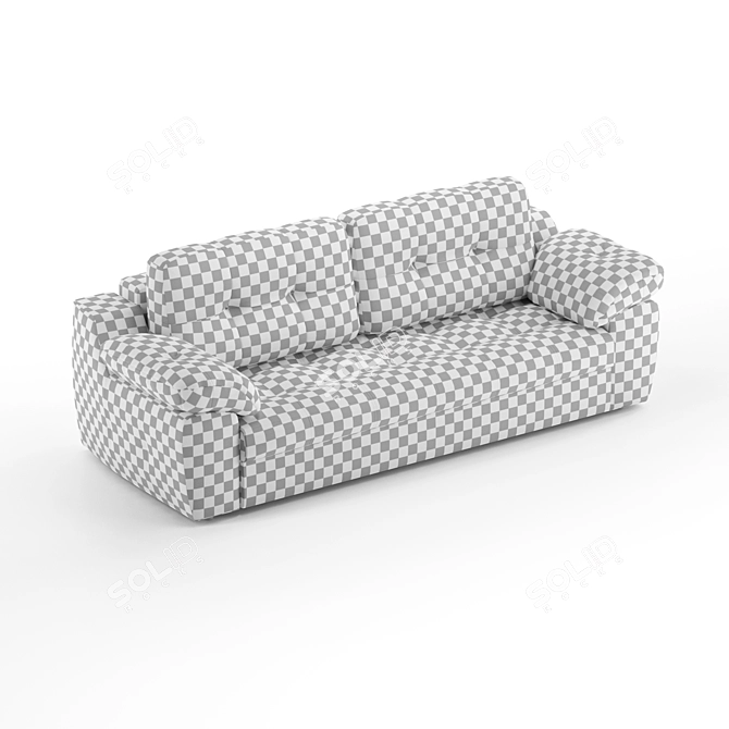 Luxurious Skai 3r Dollaro Sofa 3D model image 4