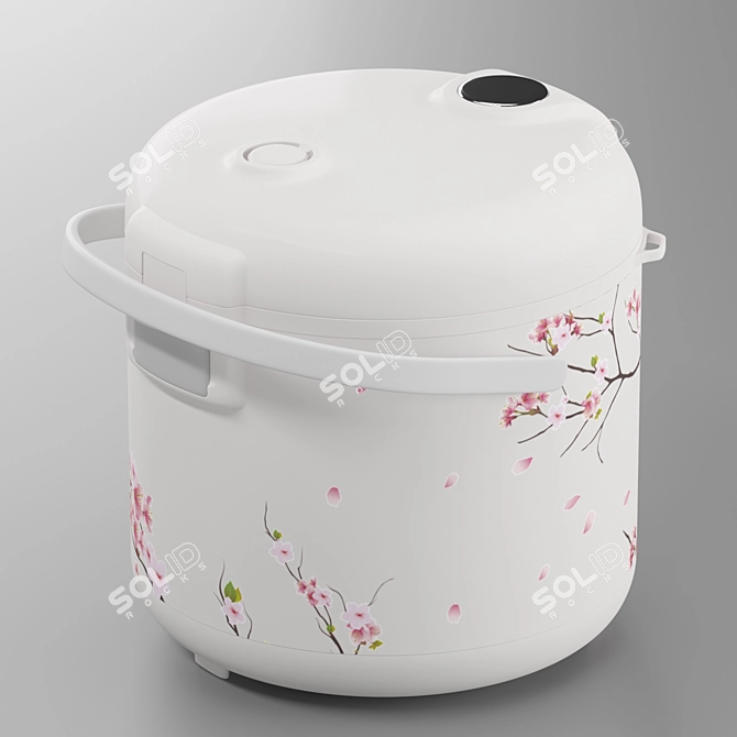 Effortless Rice Cooking: 1.8L Perfectly Cooked 3D model image 3