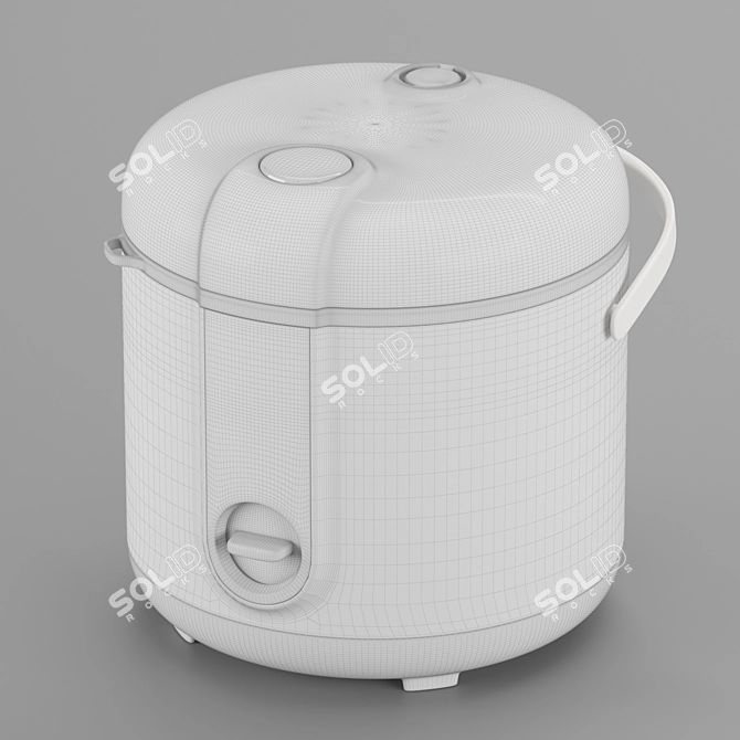 Effortless Rice Cooking: 1.8L Perfectly Cooked 3D model image 5