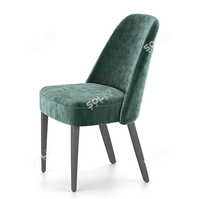 Velvet Chairs by La Cividina: Elegant Seating Solution 3D model image 2