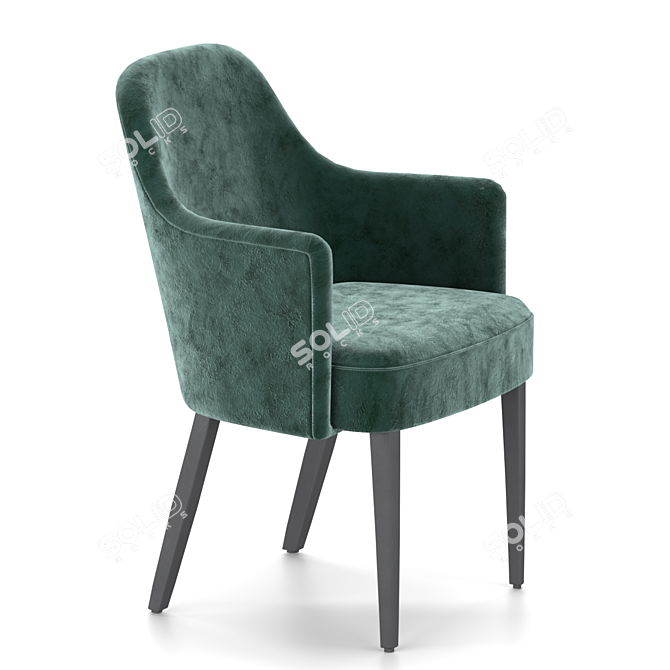 Velvet Chairs by La Cividina: Elegant Seating Solution 3D model image 3