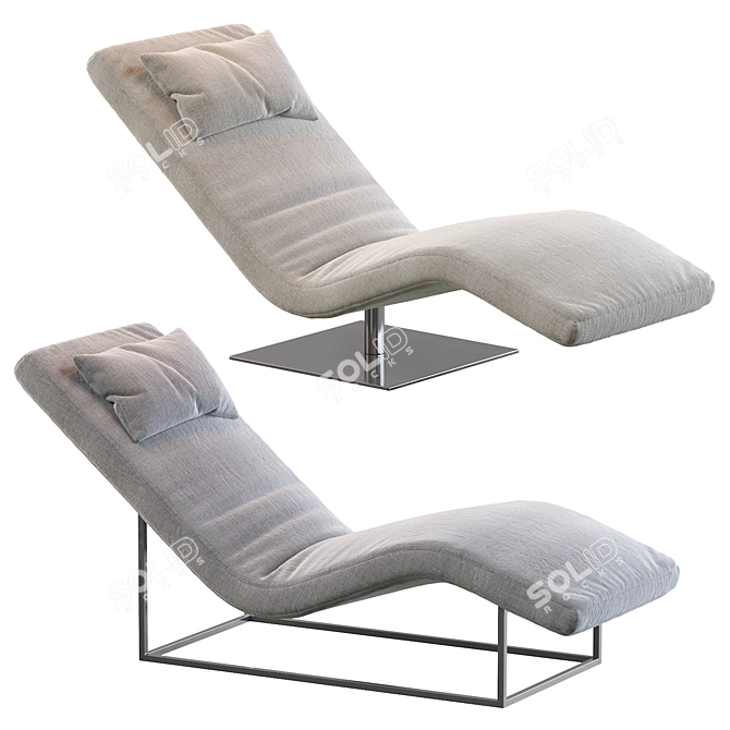 Stylish Chaiselongue by Alberta Salotti 3D model image 1