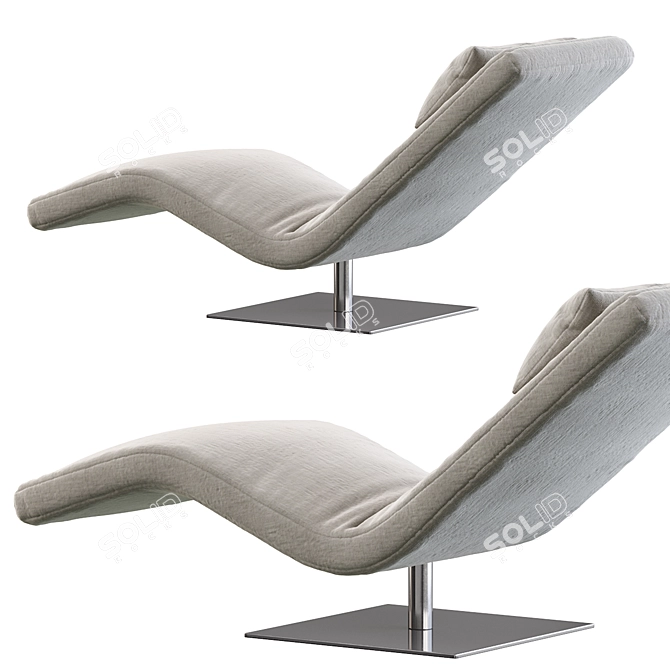 Stylish Chaiselongue by Alberta Salotti 3D model image 3