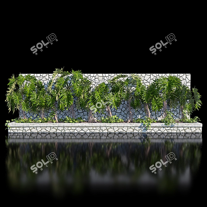 Tropical Beauty Bundle: Philodendron Sello + Epipremnum Aureum 3D model image 1