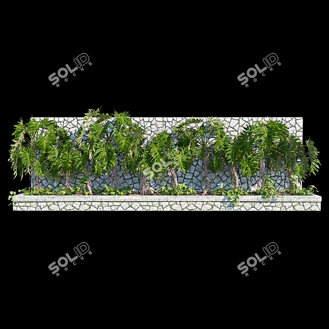 Tropical Beauty Bundle: Philodendron Sello + Epipremnum Aureum 3D model image 6