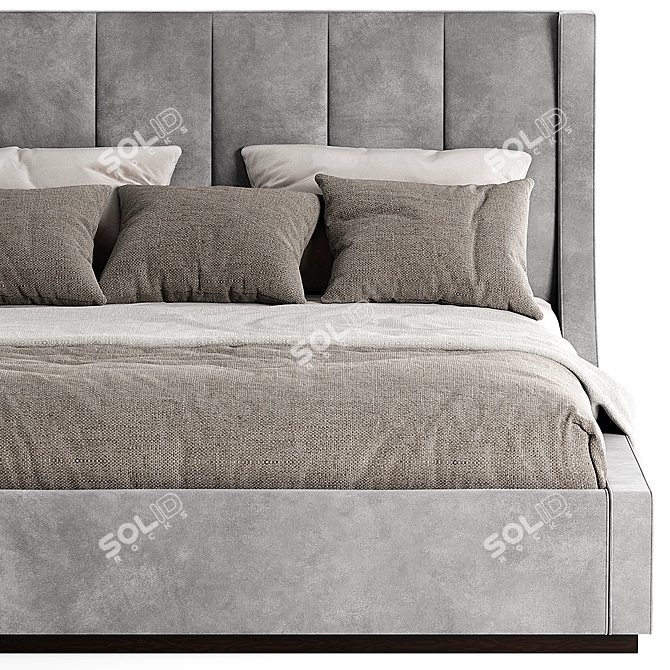 Elegant Longhi Kubrick Bed 3D model image 2