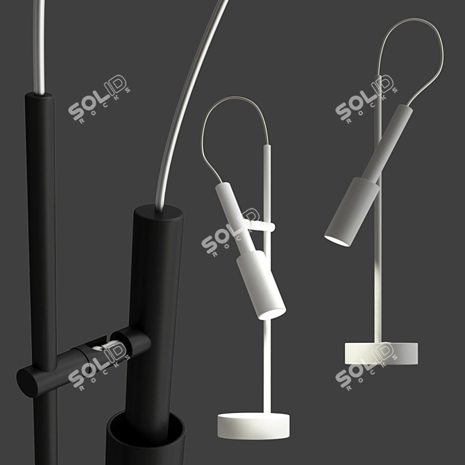 Title: Sleek Tubino Table Lamps 3D model image 2