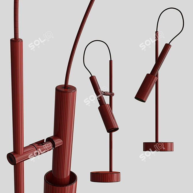 Title: Sleek Tubino Table Lamps 3D model image 3