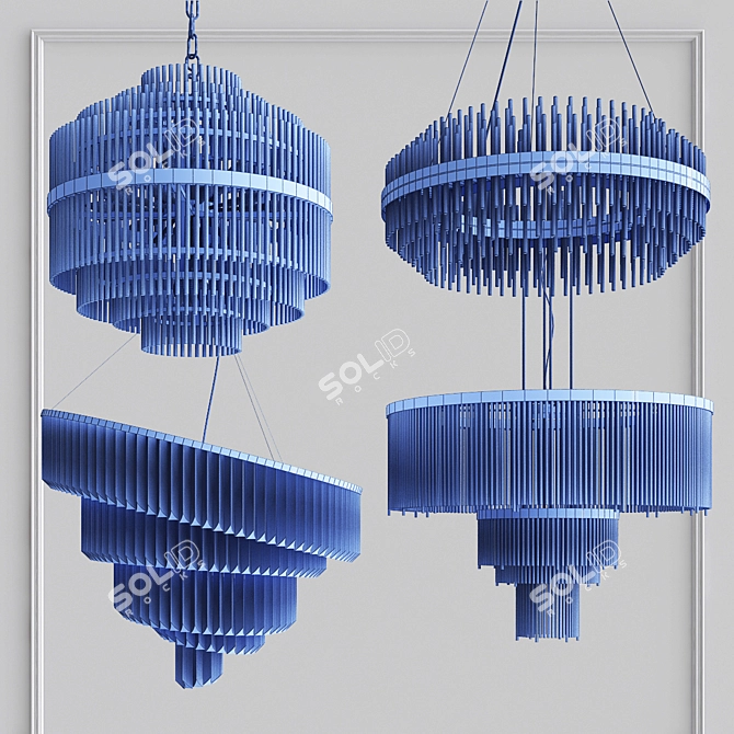 Luxury Glass Suspension Collection 3D model image 3