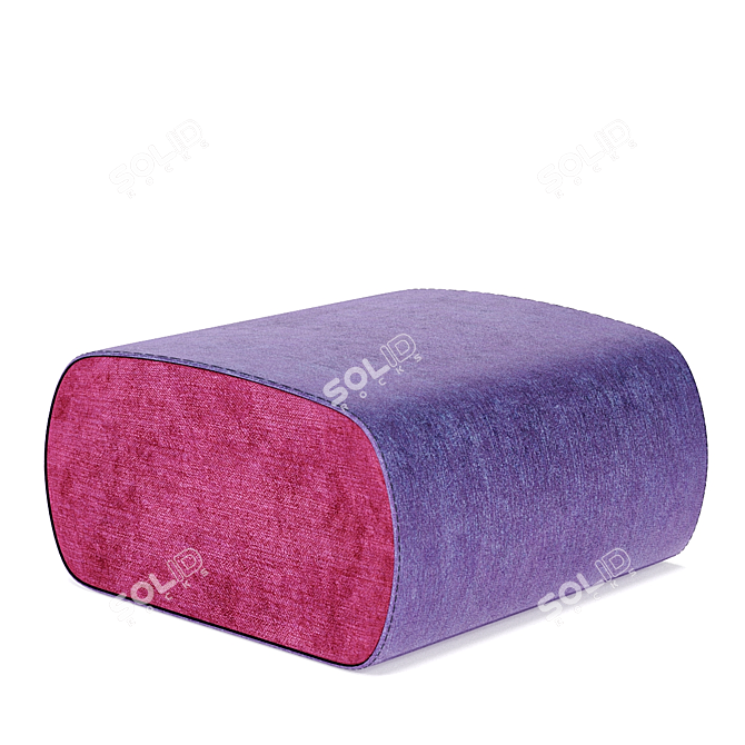 Modern Fabric Pouf: Versatile and Stylish 3D model image 5