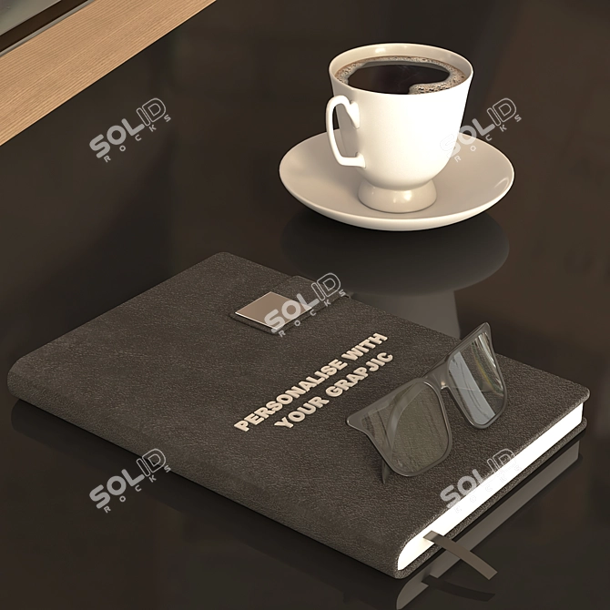 Modern Office Conference Table 3D model image 3