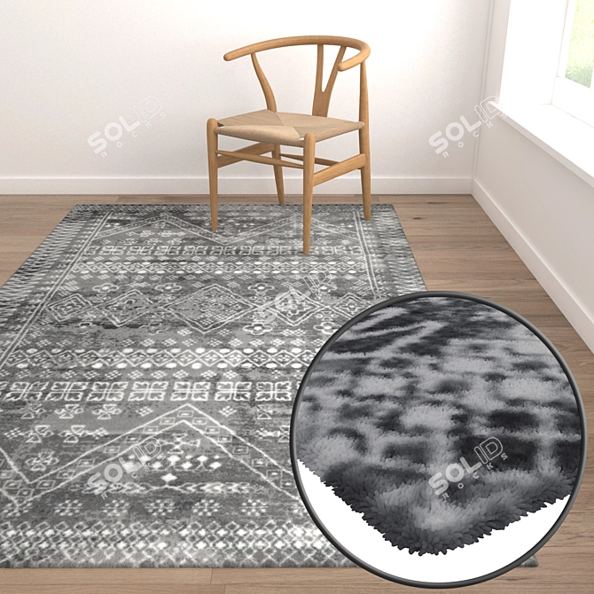 High-Quality Carpets Set 3D model image 5