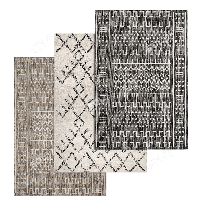 High-Quality Carpets Set: 3D Textures 3D model image 1