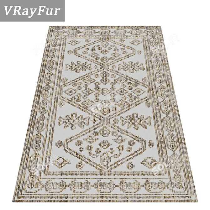 Luxury Texture Carpets Set 3D model image 2