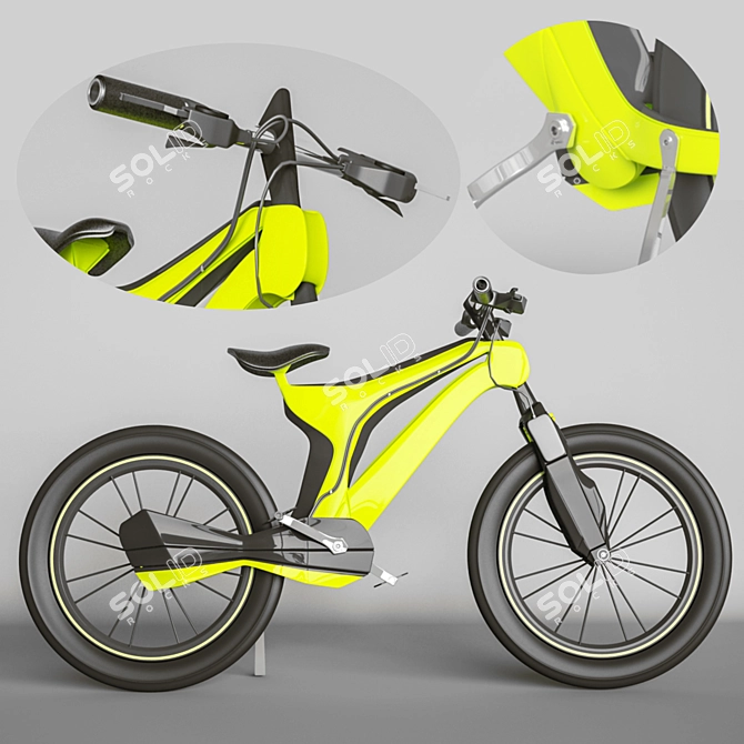 Sleek Modern Bike 3D model image 1