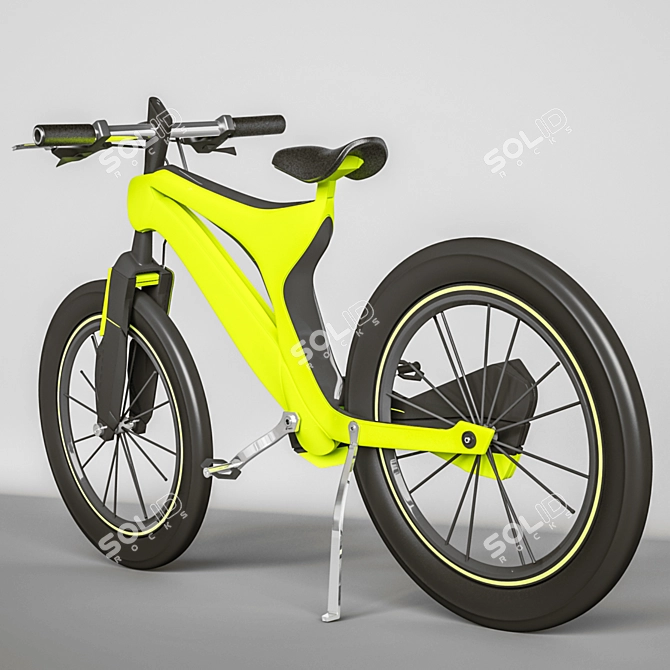 Sleek Modern Bike 3D model image 2