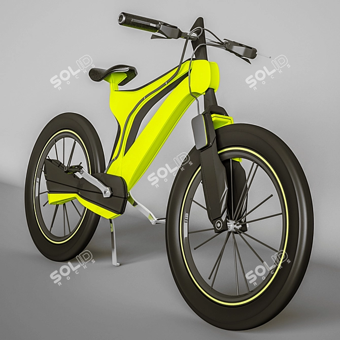 Sleek Modern Bike 3D model image 3