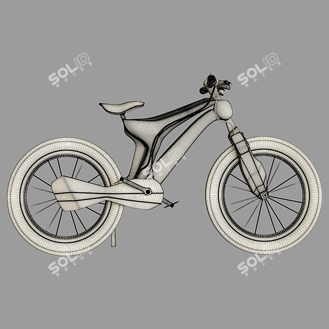 Sleek Modern Bike 3D model image 4