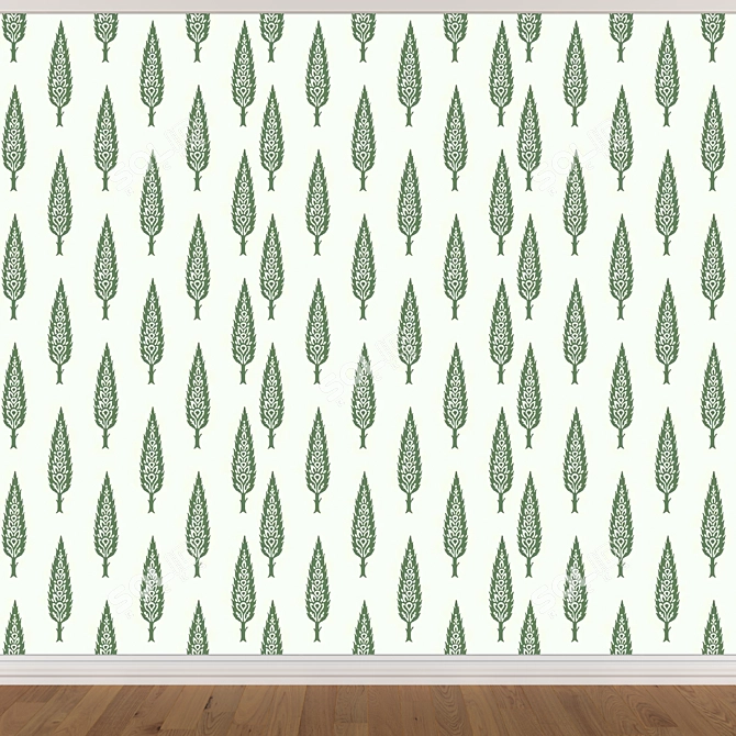 Seamless Wallpaper Set - 3 Colors 3D model image 3