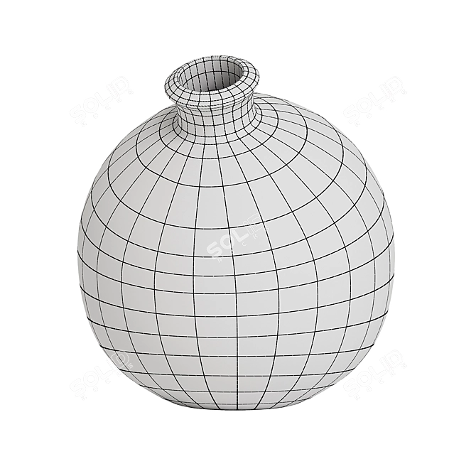 Blush Sphere Vase - Elegant Home Décor 3D model image 4