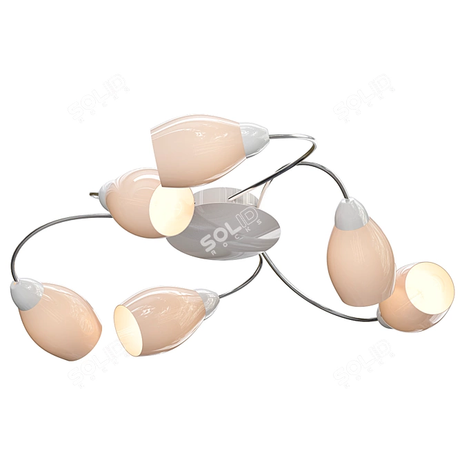 Elegant Blanca Ceiling Chandelier 3D model image 1