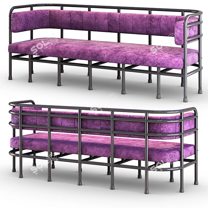 Low Poly Modern Sofa 3D model image 4