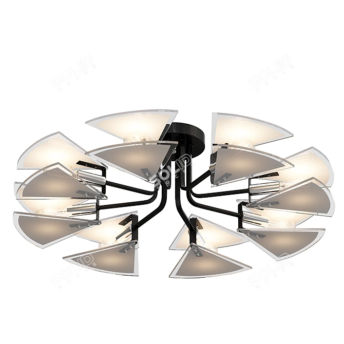 Lussole Lgo Becharof Ceiling Chandelier 3D model image 1