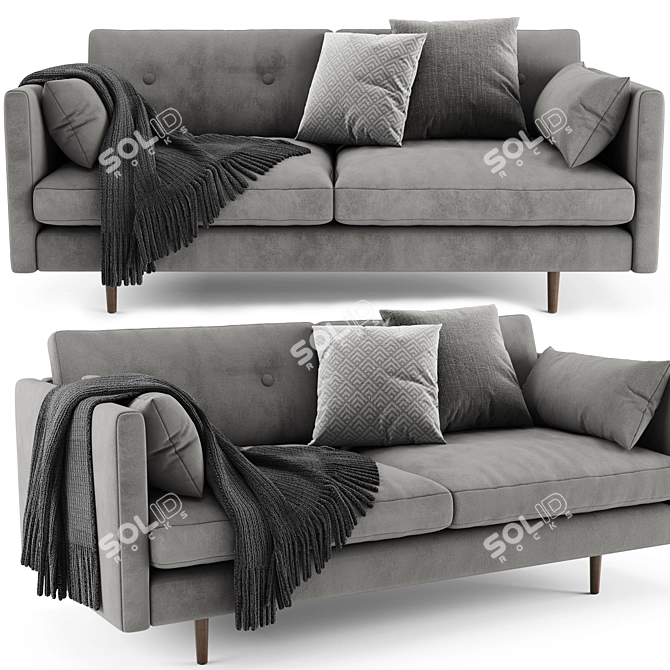 Modern Anton Sofa: Stylish Comfort for Your Home 3D model image 1