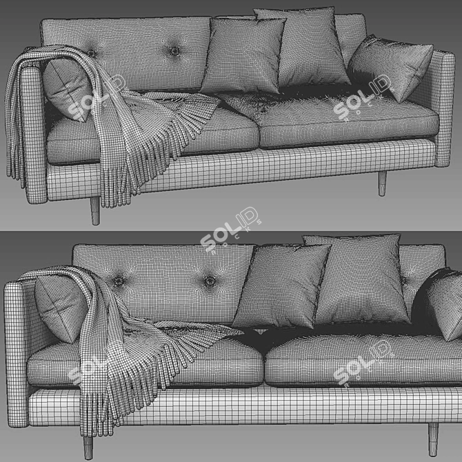 Modern Anton Sofa: Stylish Comfort for Your Home 3D model image 4