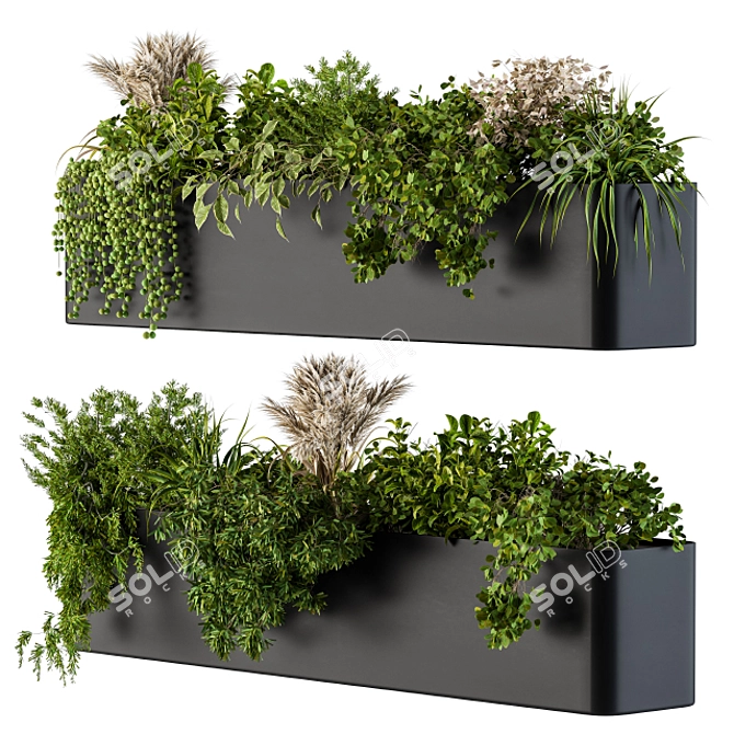 Vertical Wall Planter Box 3D model image 2