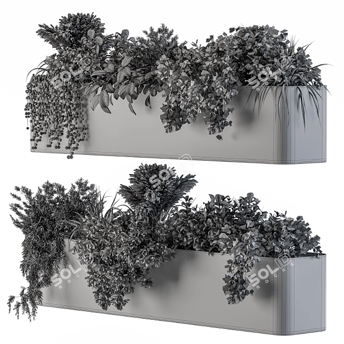 Vertical Wall Planter Box 3D model image 5