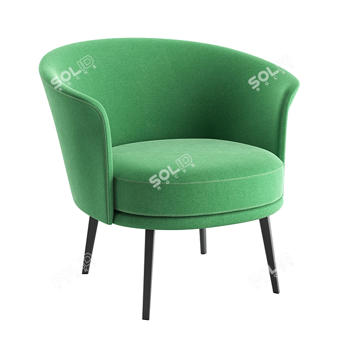 Title: Modern HAY Dorso Armchair 3D model image 1
