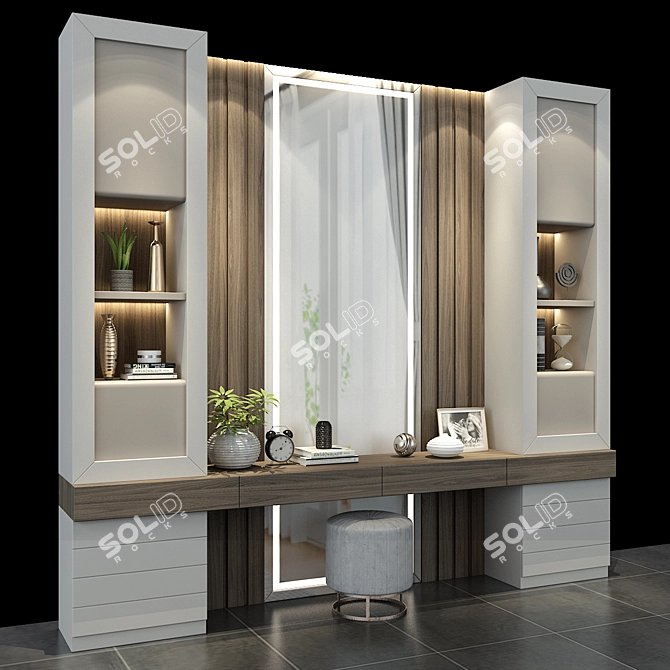 Sleek and Stylish Dressing Set 3D model image 2