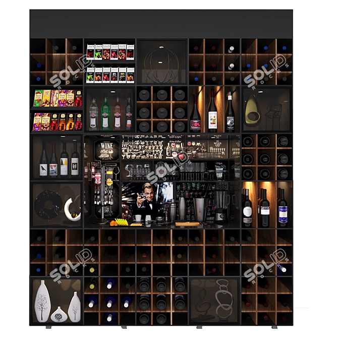  Sleek Home Bar #2 - Modern Design for Entertaining 3D model image 5