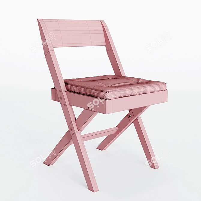 Contemporary Library Chair by Pierre Jeanneret 3D model image 2