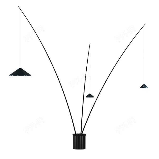 NORTH | LED Carbon Fibre Floor Lamp 3D model image 2