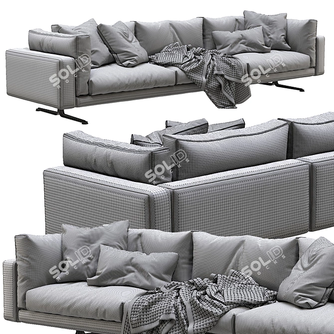 Livingdivani Floyd Hi - Contemporary Modular Sofa 3D model image 5