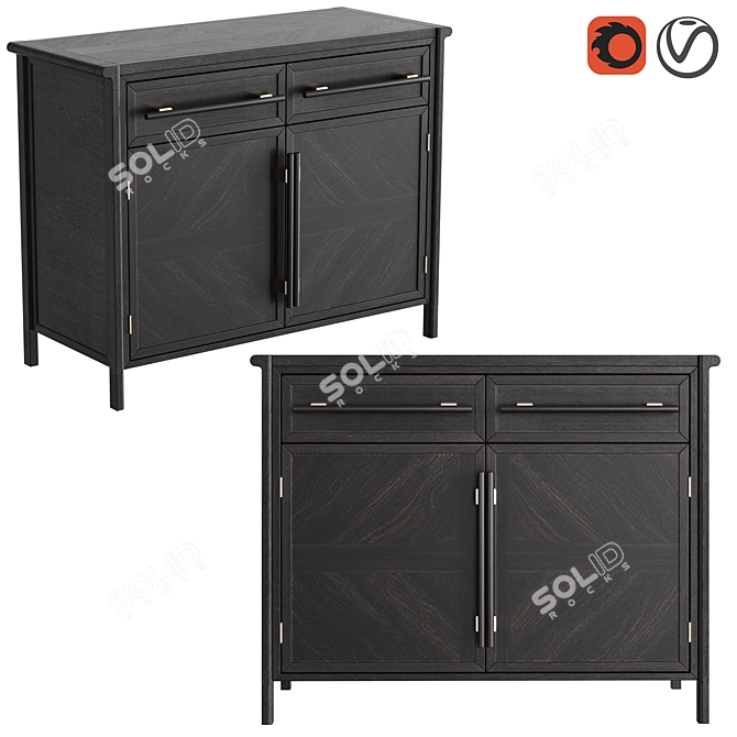 Contempo Chest of Drawers: Stylish and Functional 3D model image 1