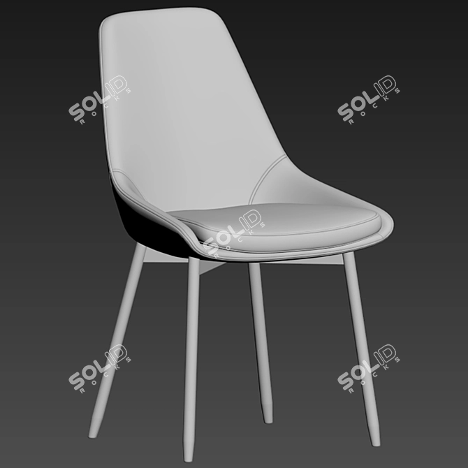 Elegant Kendall Dining Chair 3D model image 3