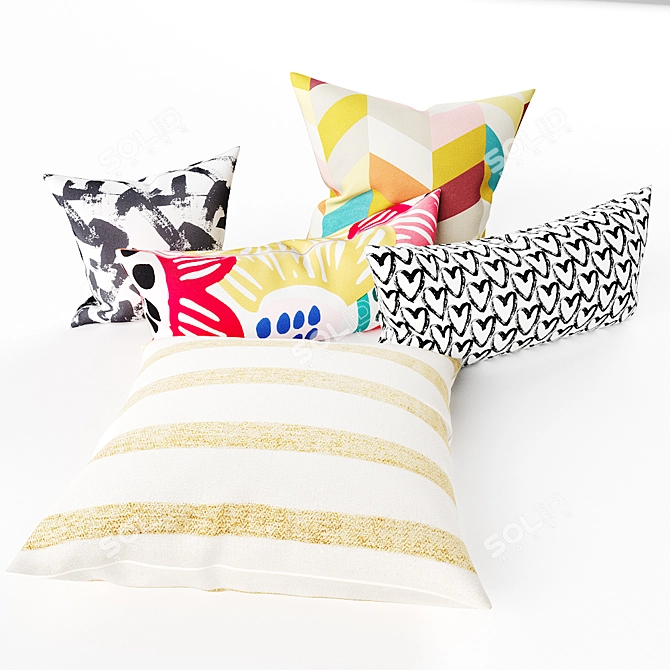 Cozy Pillow Collection: Knipparv, Hannelize, Liktfibbla 3D model image 4